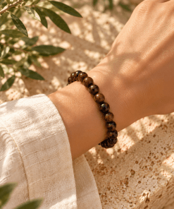 Alternative view of Pulsera Obsidiana Caoba - 8mm