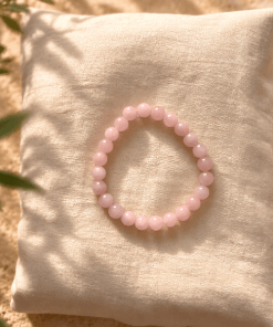 Pulsera Cuarzo Rosa- 8mm