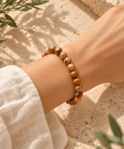 Alternative view of Pulsera Jaspe Paisaje - 8mm