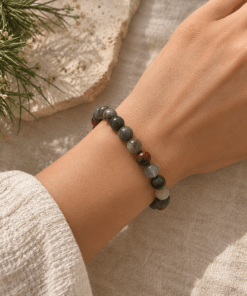 Alternative view of Pulsera Piedra de Sangre - 8mm